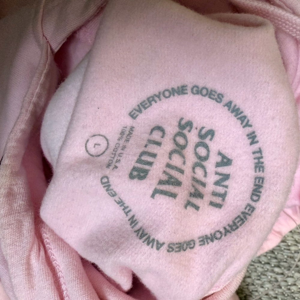 Anti Social Social Club Light Pink Hoodie - Picture 4 of 4
